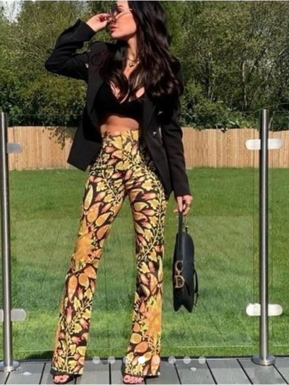 New Zara Paisley Flared Pants Size M (New with Tags)